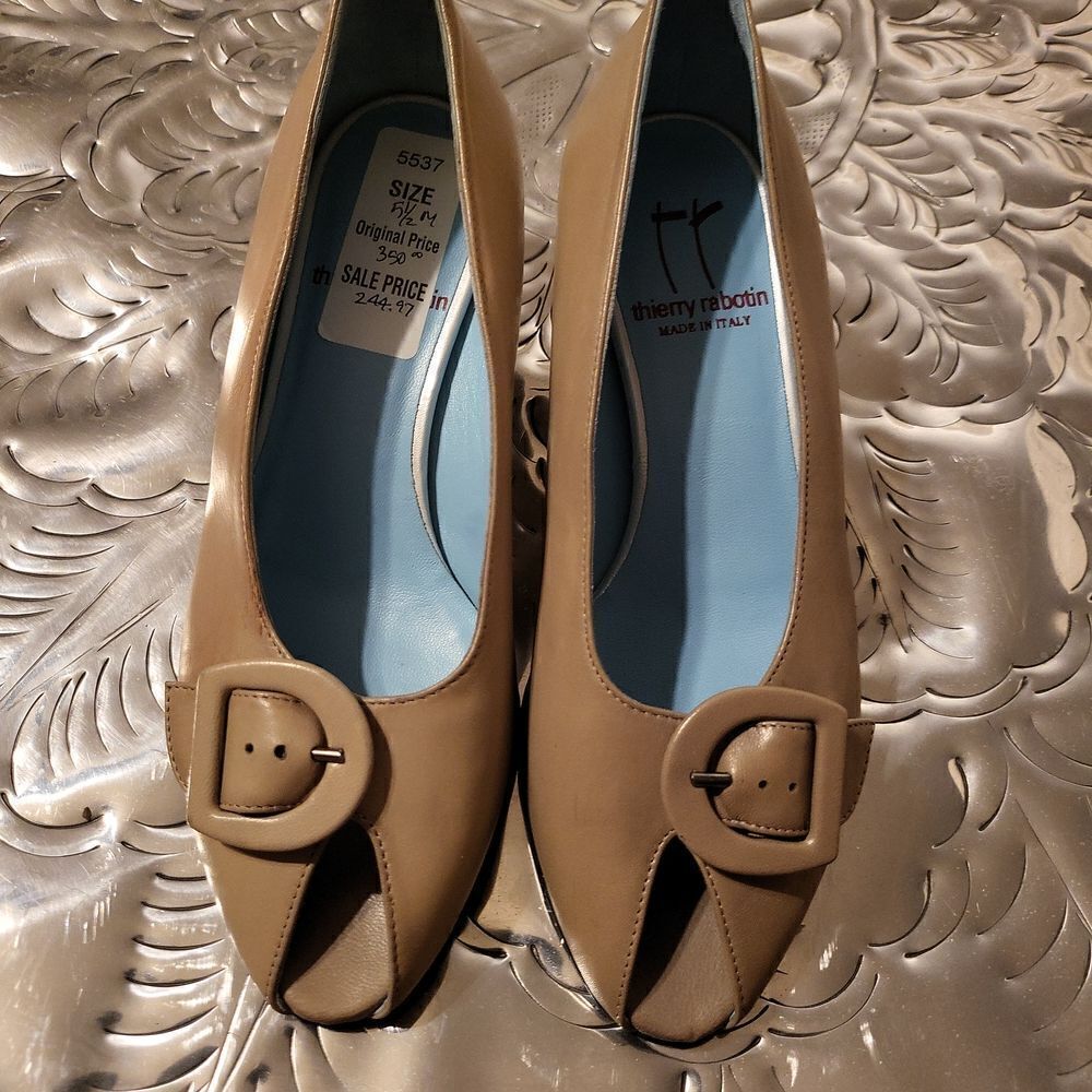 Thierry rabotin-appa pewter b made in Italy the softest buttery leather sz.35.5